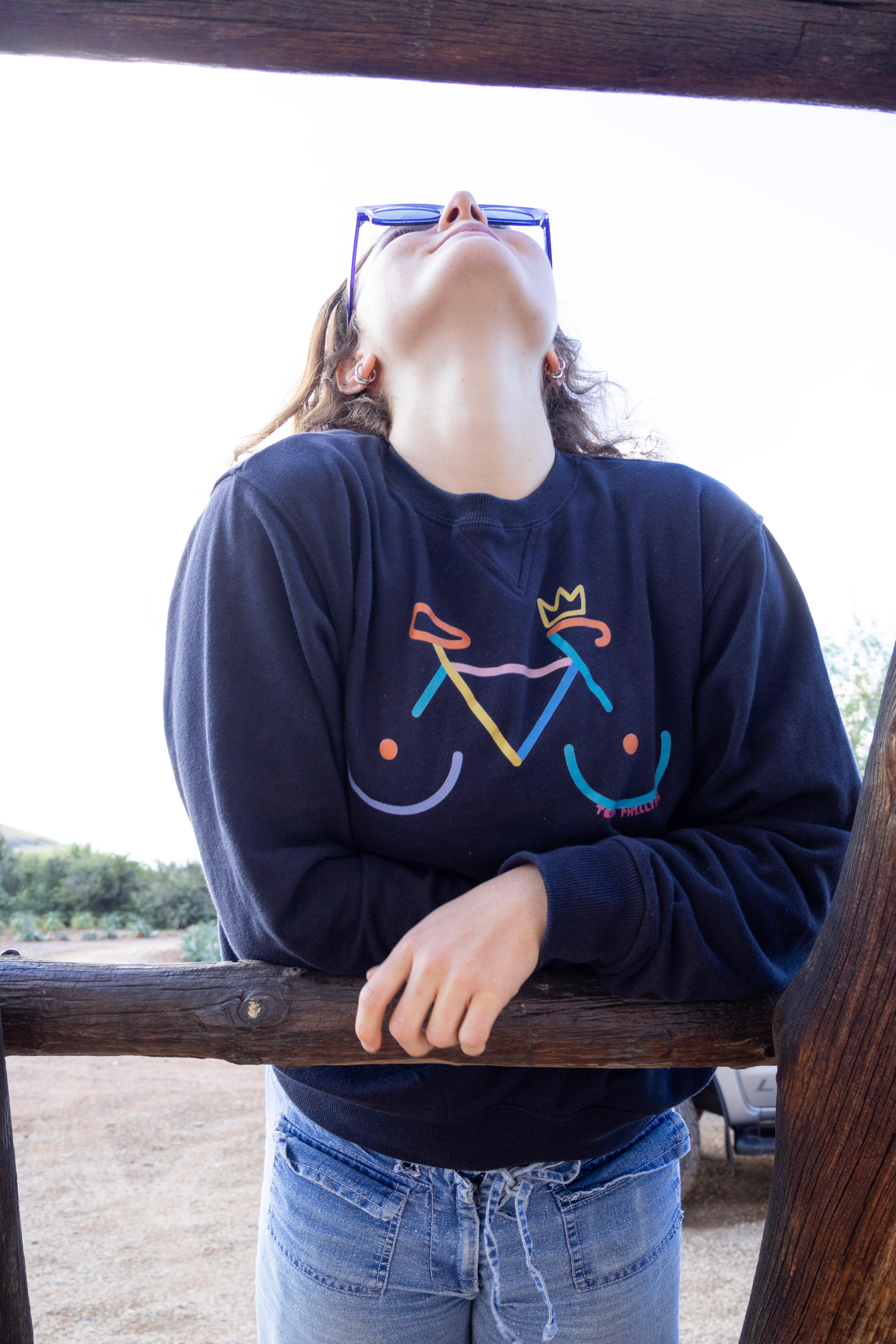 'BIKE RACK' CREW NECK SWEATER