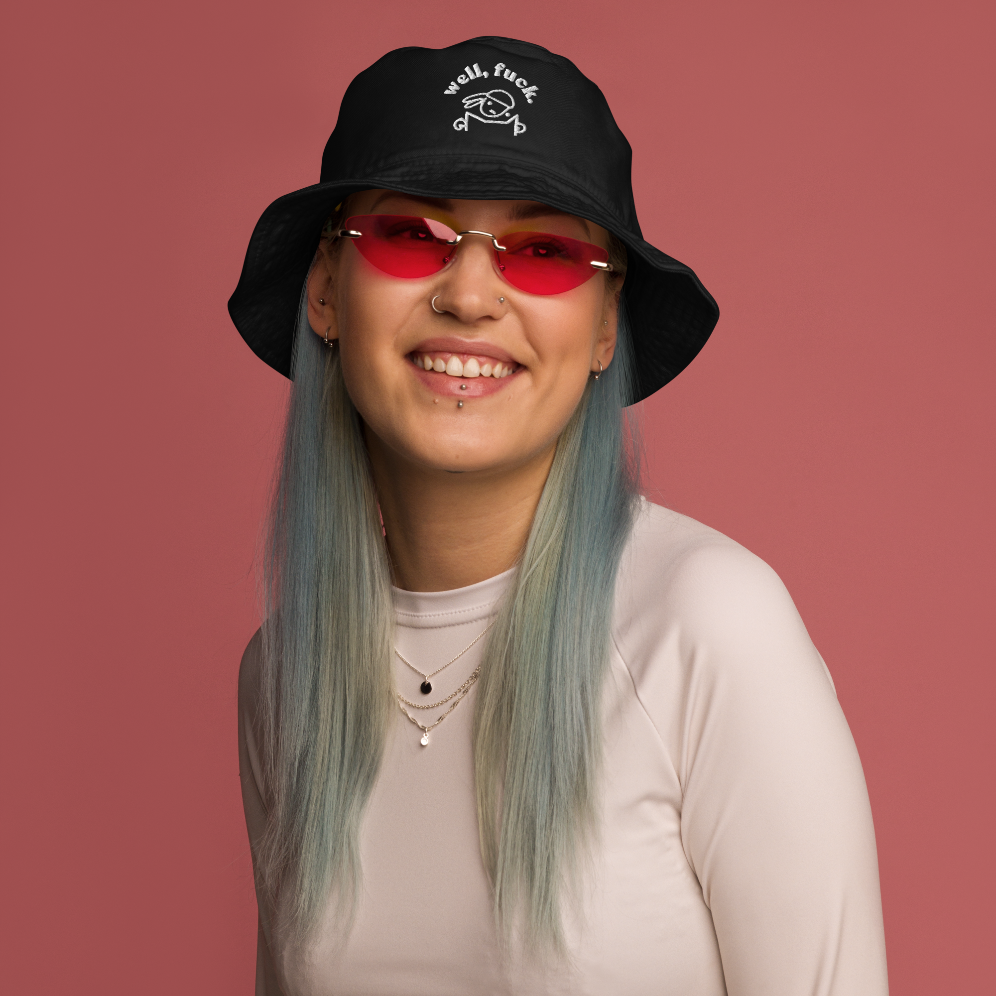 'WELL, FUCK' SHORT BRIM BUCKET HAT