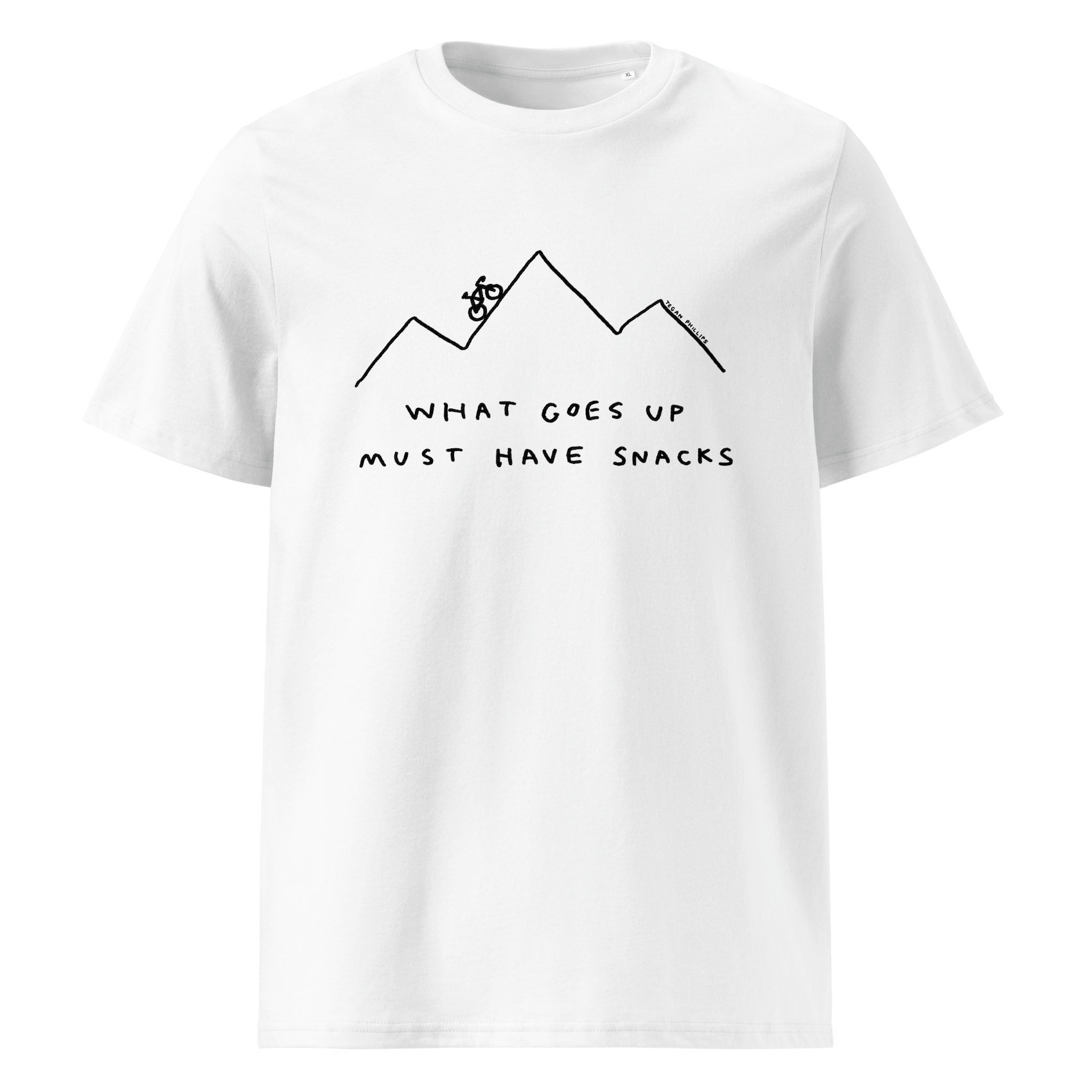 'WHAT GOES UP MUST HAVE SNACKS' UNISEX CREWNECK TEE