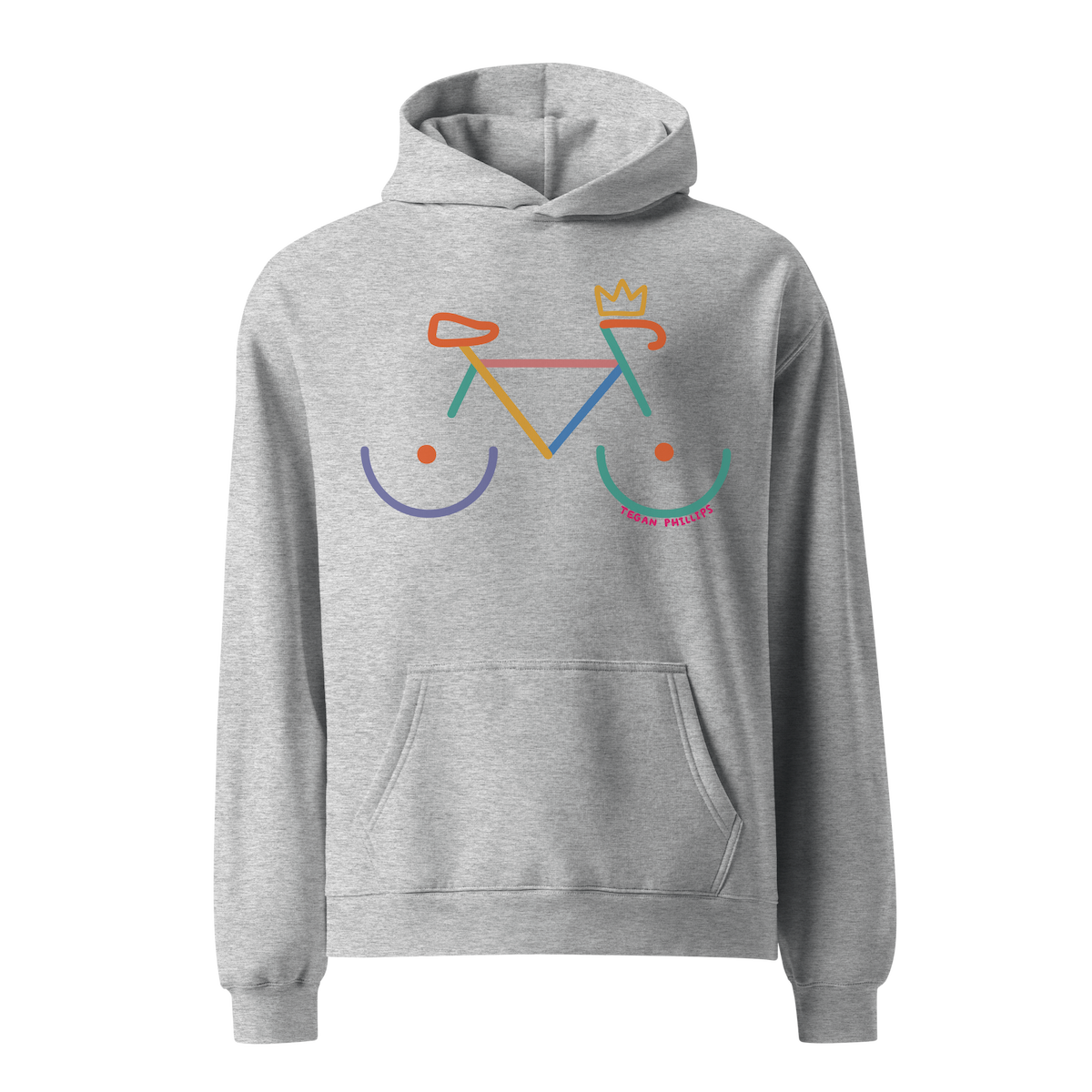 'BIKE RACK' TRI COLOUR STANDARD HOODIE