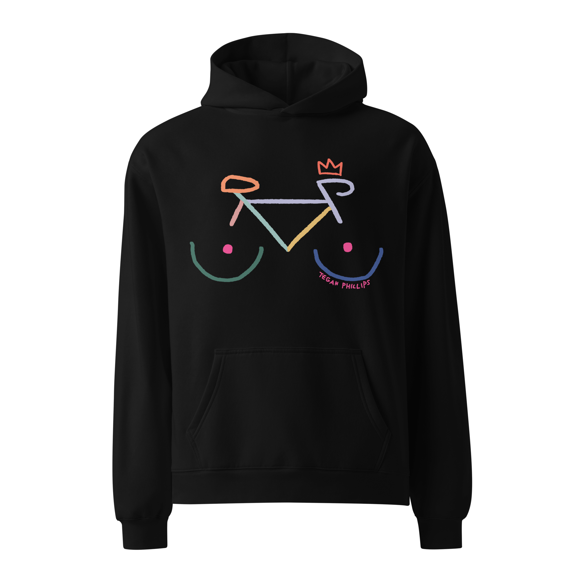 'BIKE RACK' TRI COLOUR STANDARD HOODIE