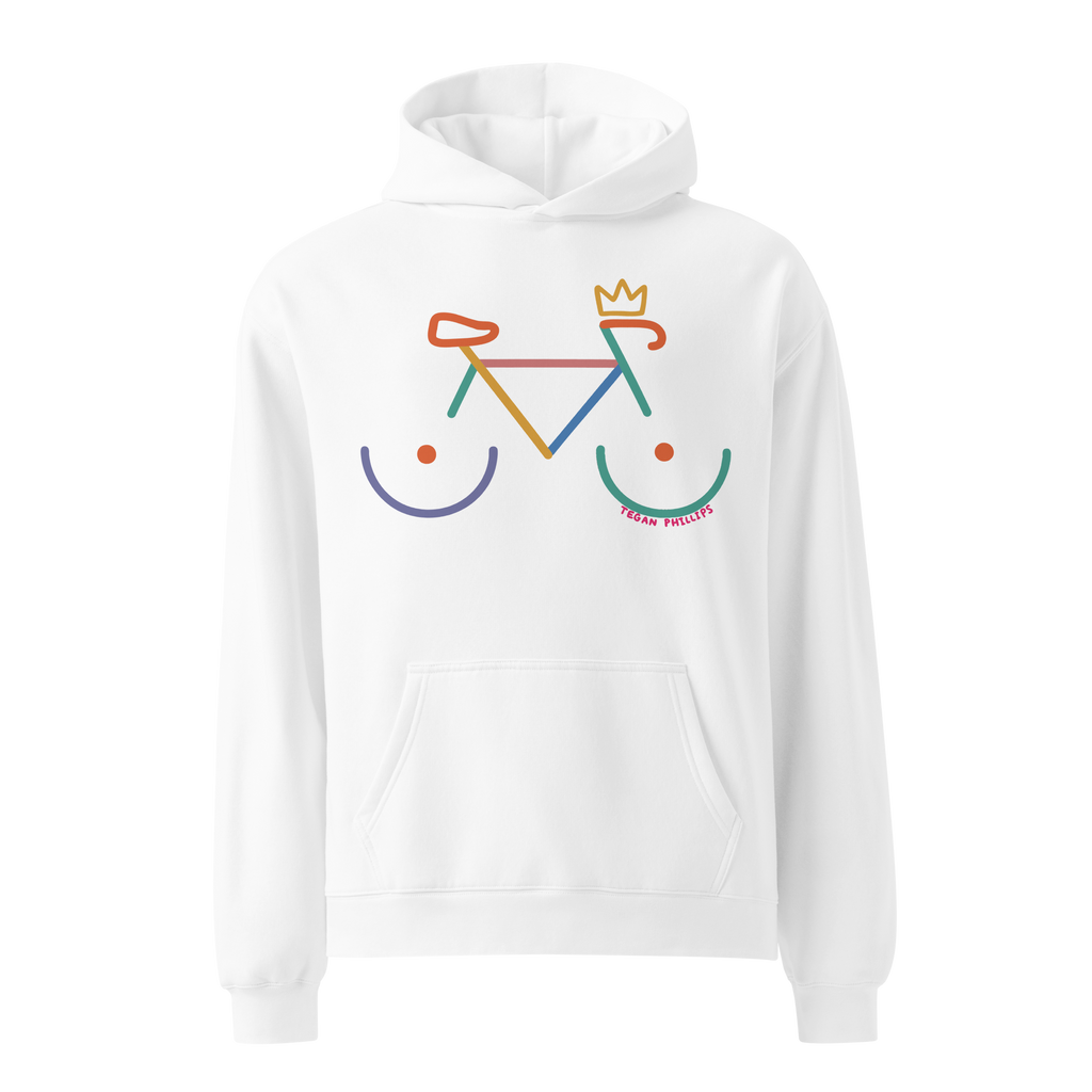 'BIKE RACK' TRI COLOUR STANDARD HOODIE