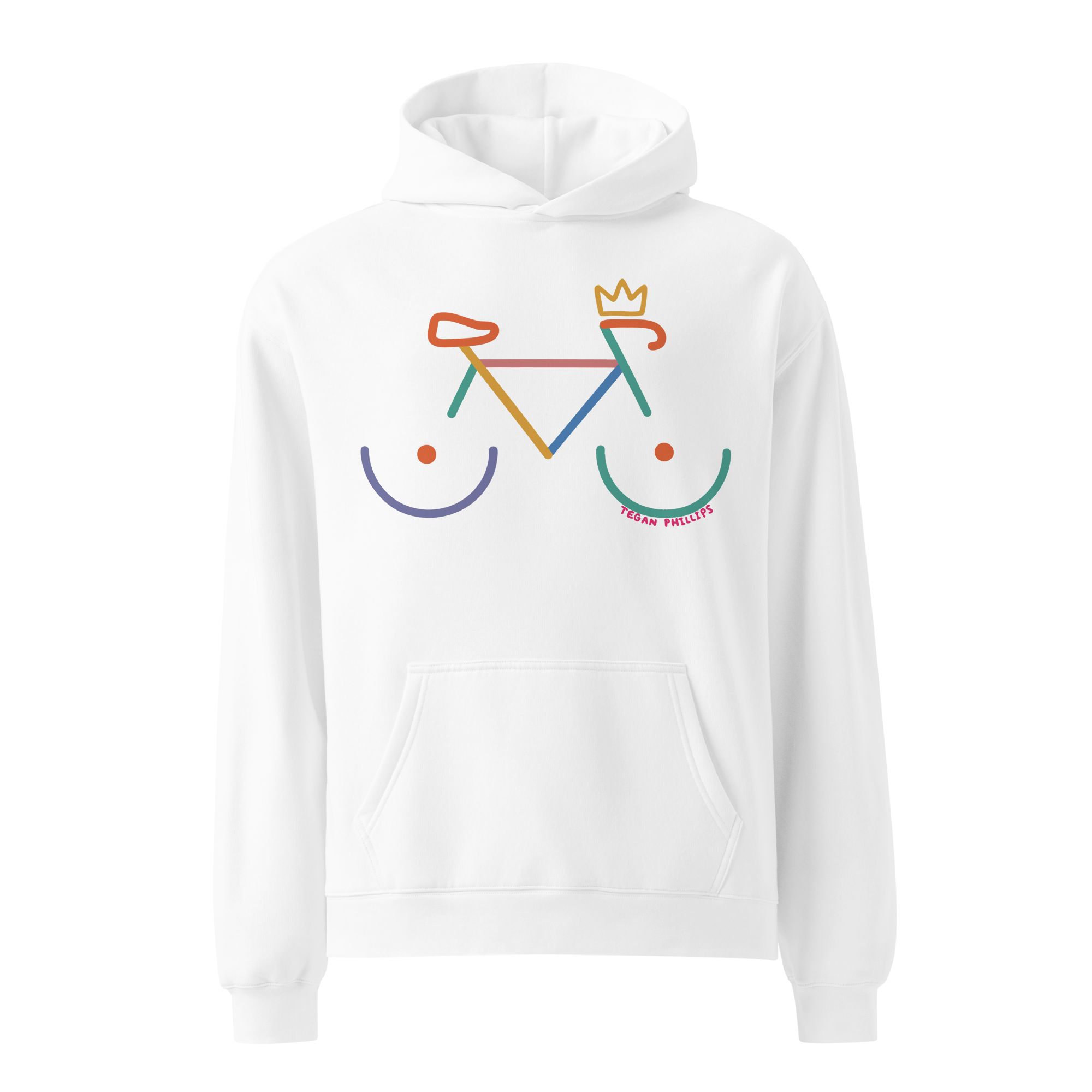'BIKE RACK' TRI COLOUR STANDARD HOODIE